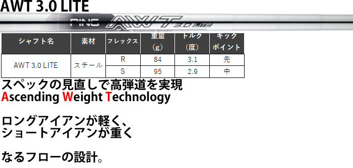 PING（ピン） i240 アイアン 単品 PING標準シャフト AWT 3.0 LITE 日本