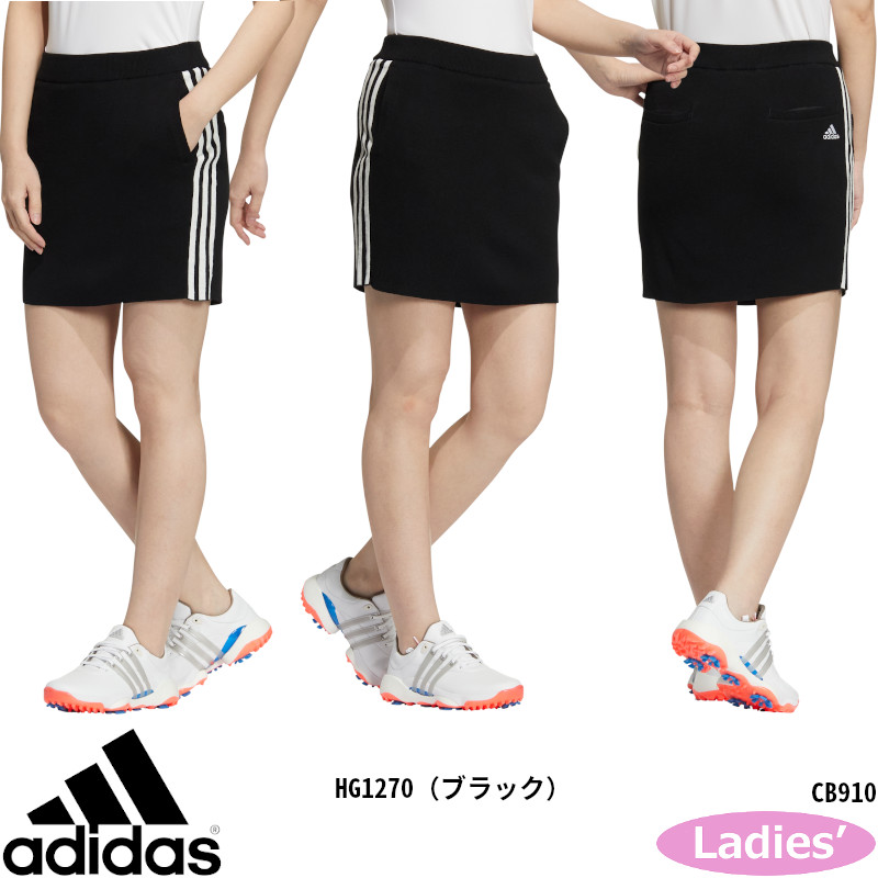 adidas Golf Three Stripes Knit Skirt Womans Bottoms 2022AW