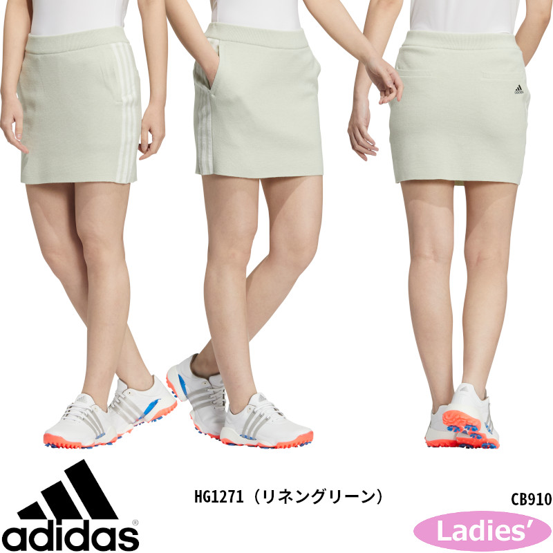 adidas Golf Three Stripes Knit Skirt Womans Bottoms 2022AW