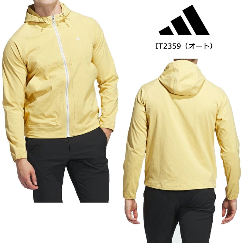 AdidasGolf×clubhaus限定コラボ フルジップ長袖フーディー/XL adidas （セール）アディダス ゴルフ GO-TO 防風 フルジップ