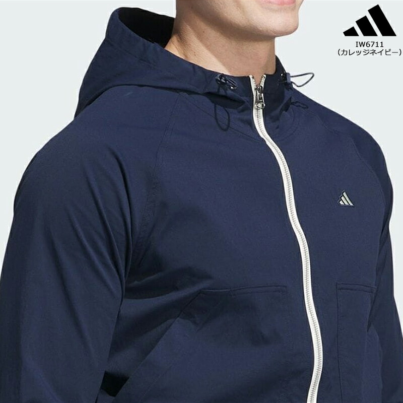 AdidasGolf×clubhaus限定コラボ フルジップ長袖フーディー/XL adidas （セール）アディダス ゴルフ GO-TO 防風 フルジップ