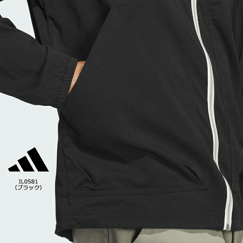 AdidasGolf×clubhaus限定コラボ フルジップ長袖フーディー/XL adidas （セール）アディダス ゴルフ GO-TO 防風 フルジップ