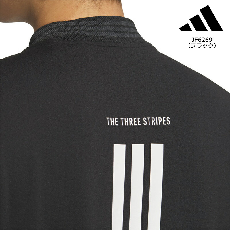 ゴルフウェア　adidas メンズ　モックネック　　　　ブラック★新品・未使用 adidas アディダス 半袖シャツ モックネック メンズ ゴルフ