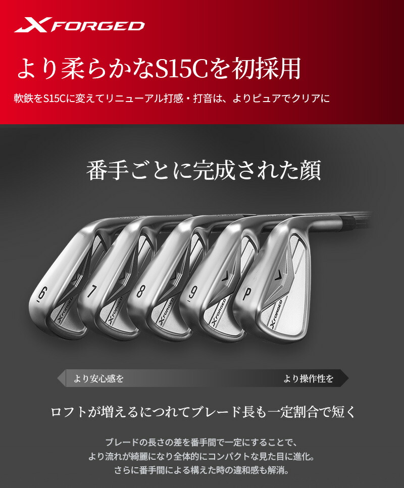 Callaway（キャロウェイ） Xフォージド アイアン 5本セット（I#6〜PW