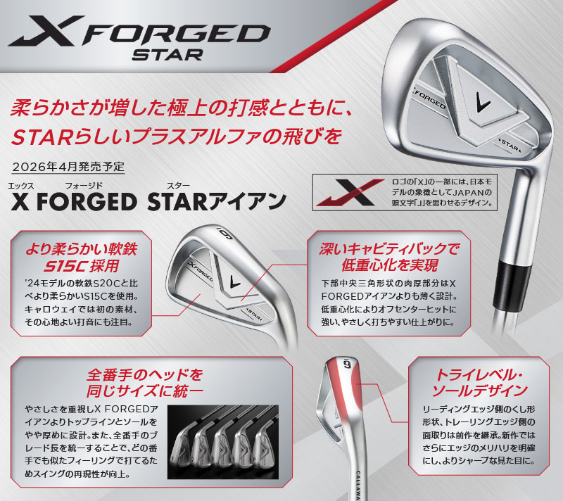 Callaway（キャロウェイ） Xフォージド スター アイアン 5本セット（I