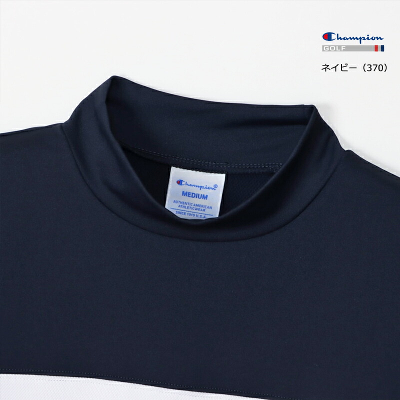【新品未使用】MALBON GOLF シャツ モックネック ネイビー Lサイズ malbon GOLF モックネックシャツ モックシャツ マルボンゴルフ