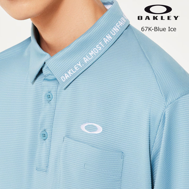 新品 OAKLEY オークリーゴルフ 撥水プルオーバー 半袖切替 UV50 L オークリー（OAKLEY）ゴルフウェア 吸汗速乾 冷感 O-SYNC PACK