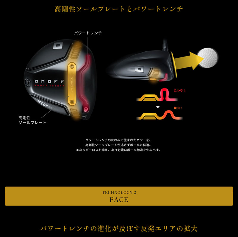 ONOFF（オノフ） ドライバー クロ CBT626D オリジナルカーボンシャフト
