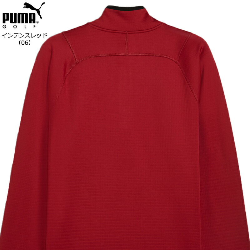 PUMA（プーマ） ゴルフ ワッフル フリース 1/4 ジップ クルー
