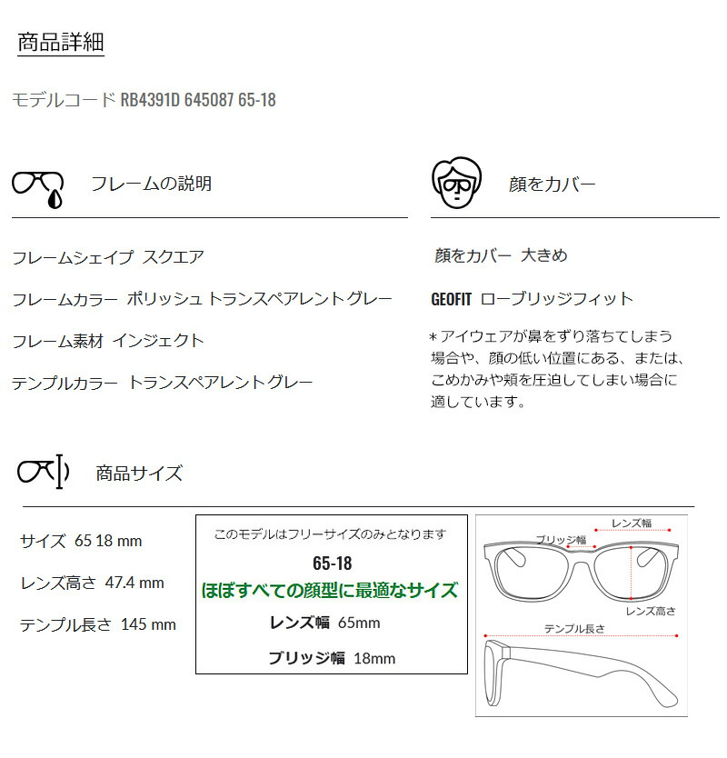 Ray-Ban（レイバン） 【日本正規品】レイバン サングラス（RB4391D