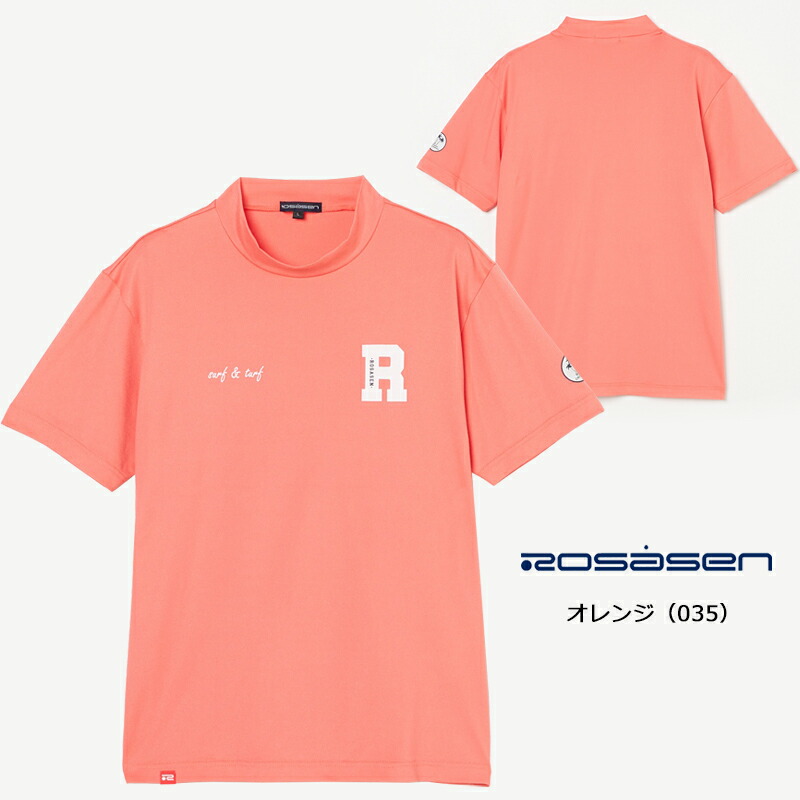 Rosasen（ロサーセン） ゴルフ メンズ ベア鹿の子 半袖 モックネック