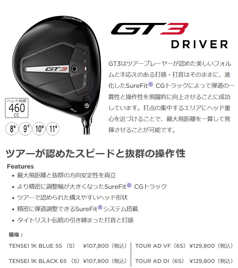 あちらんさん専用　タイトリスト GTシリーズ タイトリスト「GT280ミニドライバー」登場！新カテゴリーへの挑戦