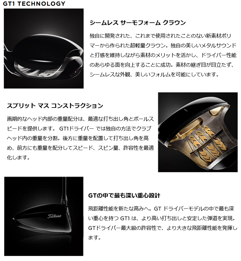 Titleist 【日本正規品】タイトリスト GT 1 ドライバー（AIR