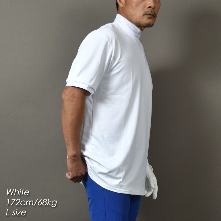 COMONGOLF ゴルフウエア メンズ 半袖 モックネック ドライ