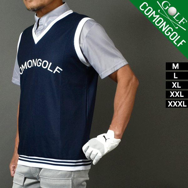 COMONGOLF（コモンゴルフ） ゴルフウェア メンズ ベスト Vネック