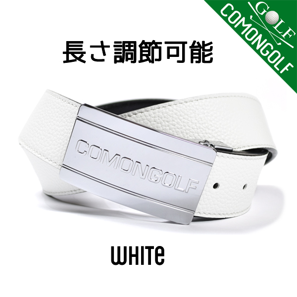 COMONGOLF ゴルフウェア メンズ ゴルフベルト 合成皮革 プレート