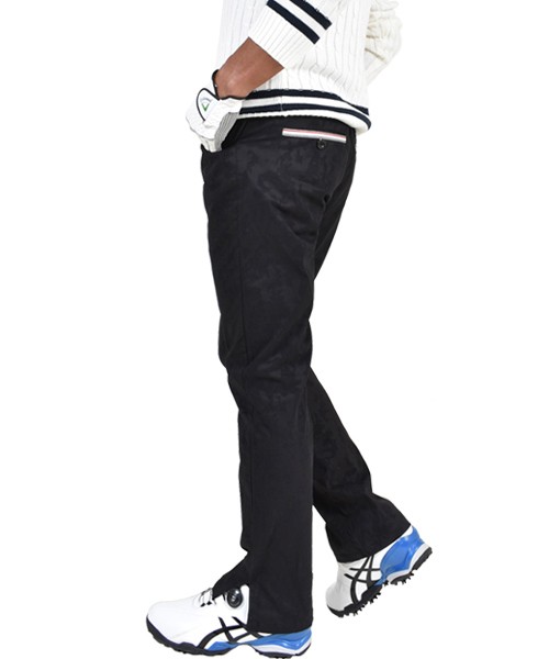 ゴルフウェア メンズ ゴルフパンツ ストレッチ ズボン 大きいサイズ ロングパンツ スリット 迷彩柄...