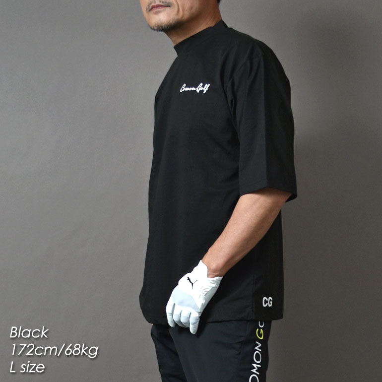 COMONGOLF ゴルフウェア メンズ 半袖 春夏 モックネック シャツ