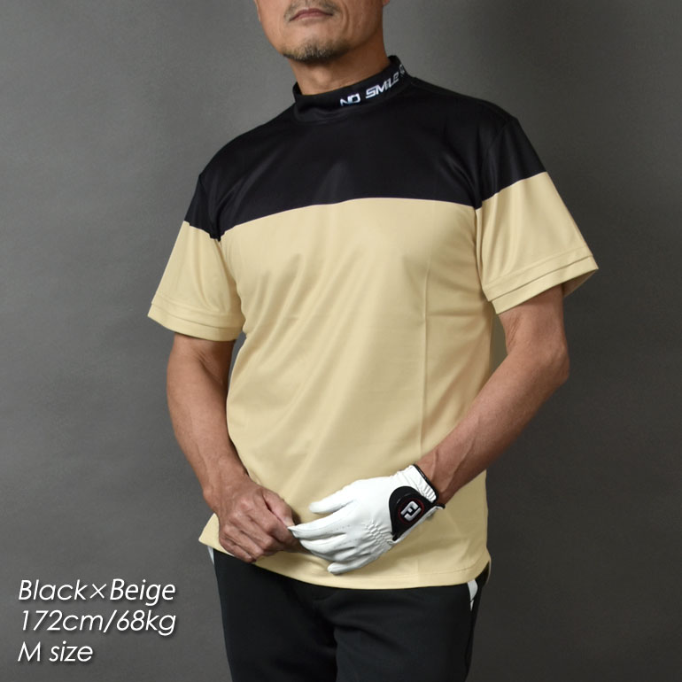 フェリージ　ゴルフ　モックネック　半袖　M COMONGOLF（コモンゴルフ） ゴルフウェア 半袖 春夏 モックネック