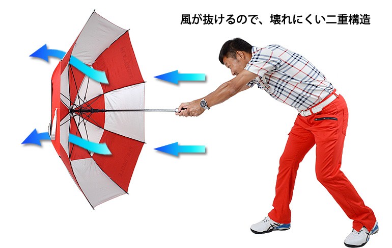 代引き手数料無料傘 ゴルフ ワンタッチ ゴルフ用品 ゴルフ小物 雨具 IF-GF0001 日傘 大きい自動 晴雨兼用 ジャンプ ゴルフウェア  ダブルキャノピー 同梱不可 UVカット 紫外線対策 ラウンド用品、アクセサリー