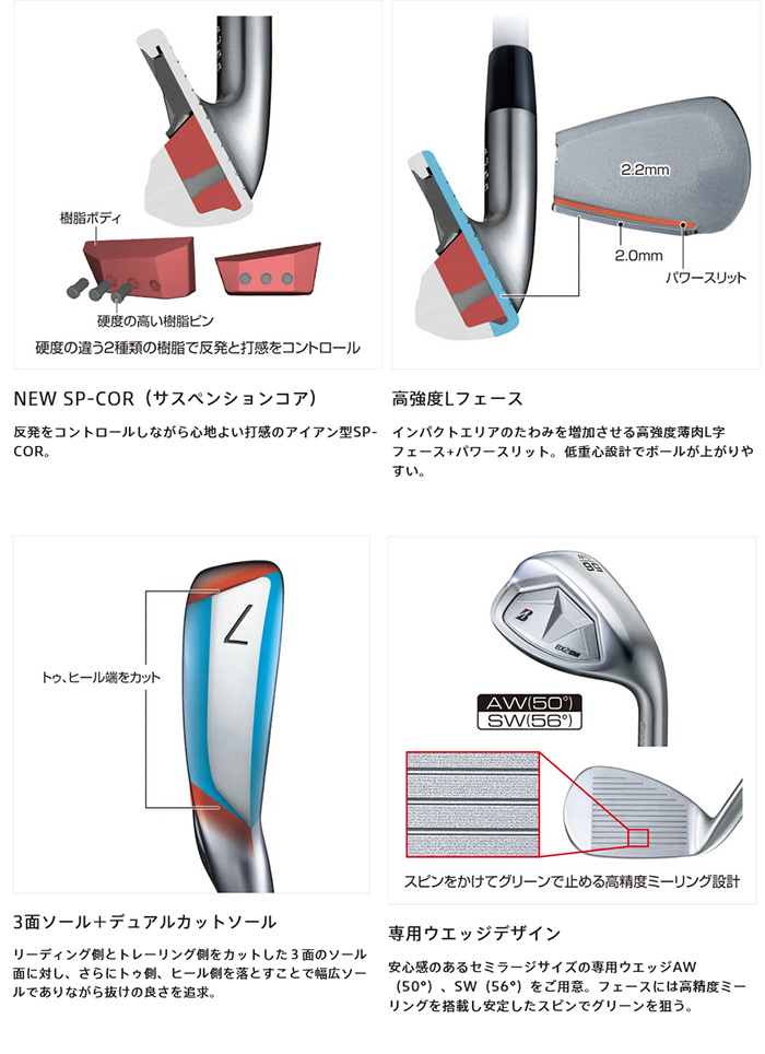 BRIDGESTONE GOLF カスタム ブリヂストン BX2HT アイアンセット