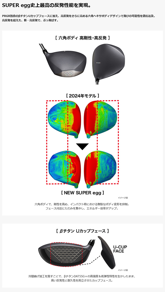 PRGR（プロギア） ゴルフクラブ カスタム 26モデル SUPER egg 高反発