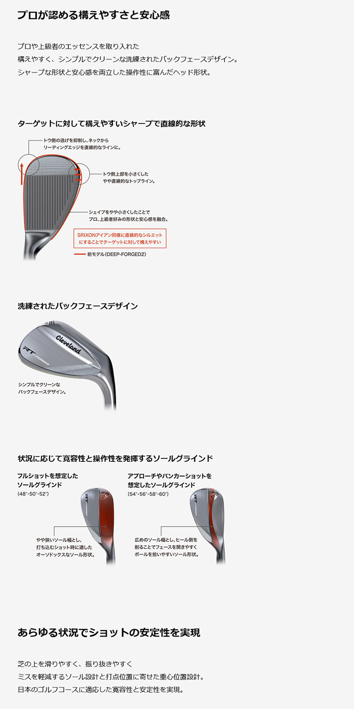 Cleveland Golf - 2本組 ゴルフ野球クラブ カスタム 26ひな型 RT I-FORGED ウエッジ スチール写真衣料繊維  DUNLOP クリーブランド Cleveland アールティ 目玉 フォージド