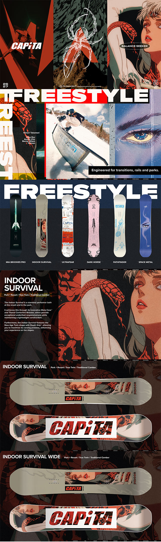 CAPiTA 予約 キャピタ インドア サバイバル INDOOR SURVIVAL メンズ 26