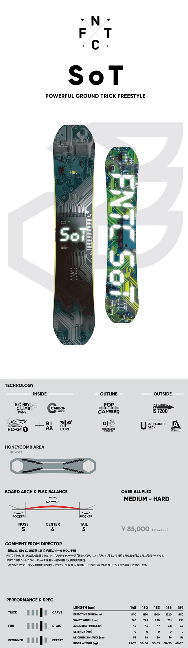 FNTC 予約 エフエヌティーシー SoT 26-27 スノーボード 板 メンズ