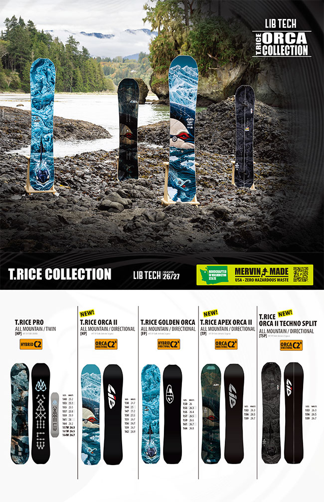 予約 リブテック LIBTECH T.RICE GOLDEN ORCA オルカ 26-27