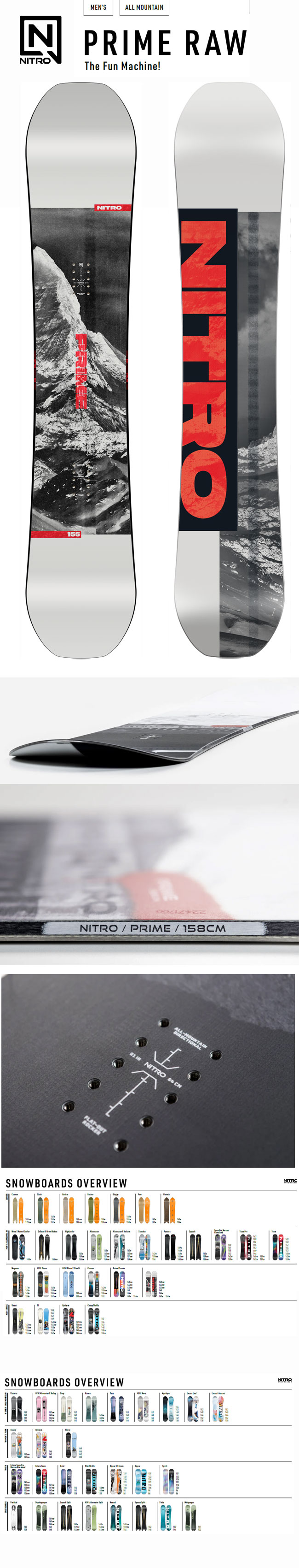 NITRO（ナイトロ） スノーボード NITRO PRIME RAW 25-26 初心者 初級者