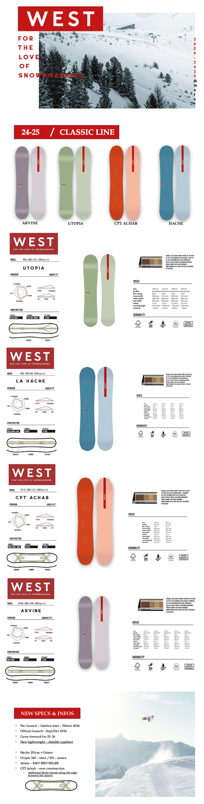 ウエスト スノーボード WEST SNOWBOARD LA HACHE 24-25 ラ ハッチェ スノーボード スノボ スノボー 板 キャンバー  オールラウンド : weat-la-hache : GOLGODAヤフーショップ - 通販 - Yahoo!ショッピング