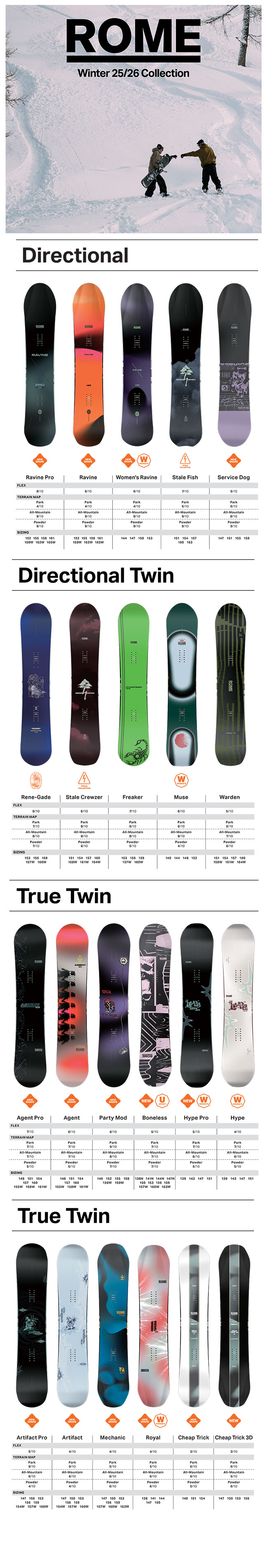 ROME SDS 予約 スノーボード ローム STALE CREWZER 25-26 スター