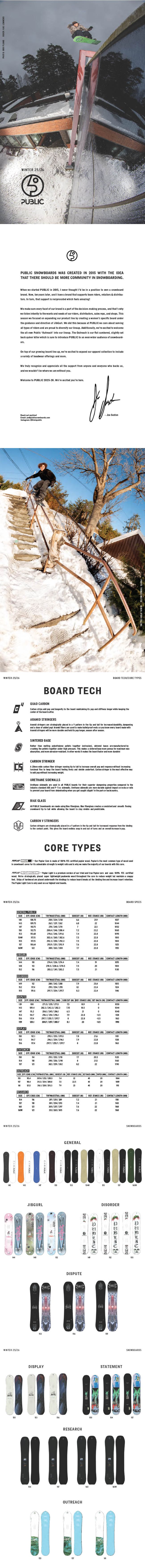 パブリック スノーボード PUBLIC DISORDER 25-26 ローキャンバー