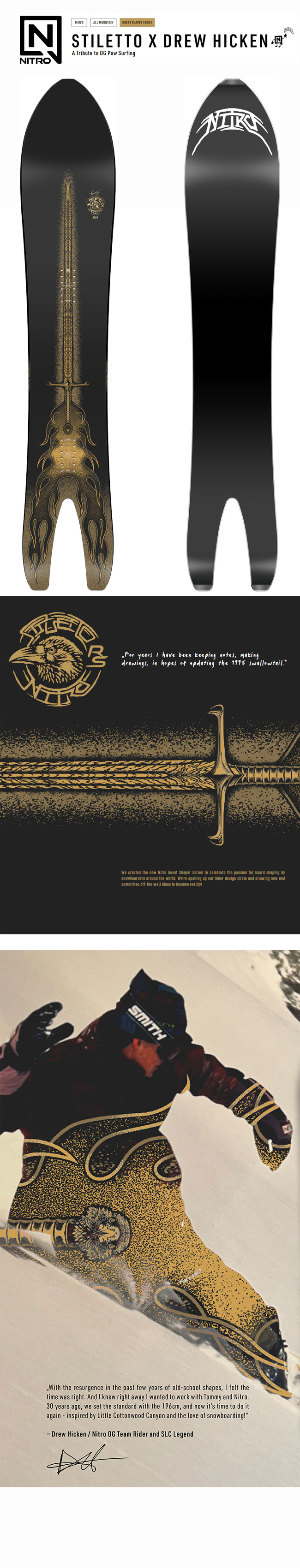 NITRO（ナイトロ） スノーボード NITRO STILETTO X DREW HICKEN 25-26