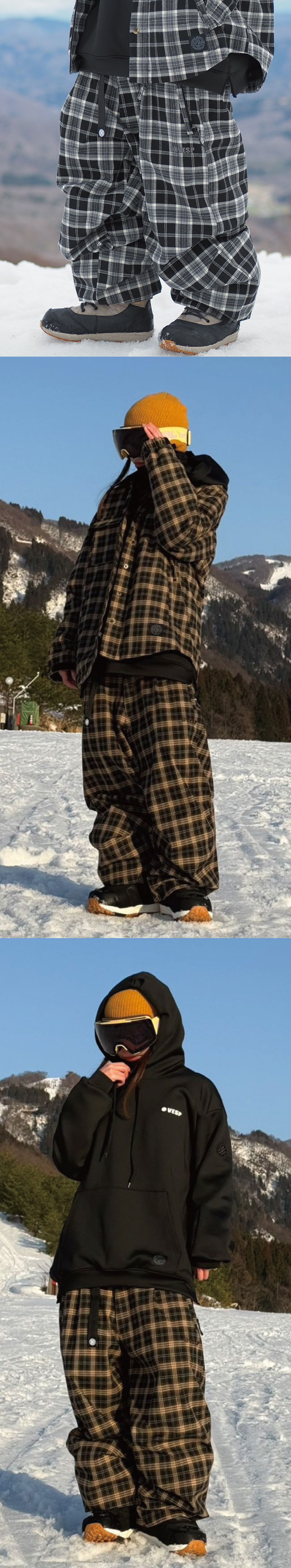 VESP（ベスプ） 予約 スノーボード ウェア パンツ Check Wide Jogger