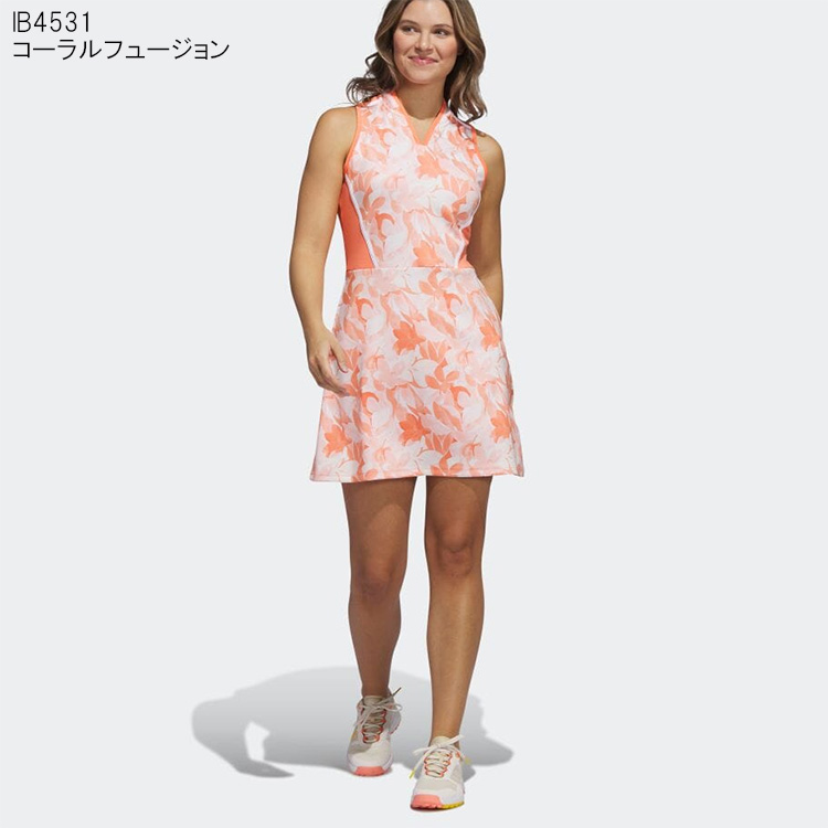 アディダス ゴルフ エナジーフラワープリント ノースリーブワンピース レディース 2023年春夏モデル BWI22