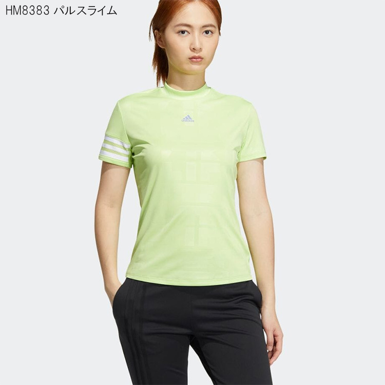 adidas アディダス ゴルフ エンボスプリントS/Sモックネック