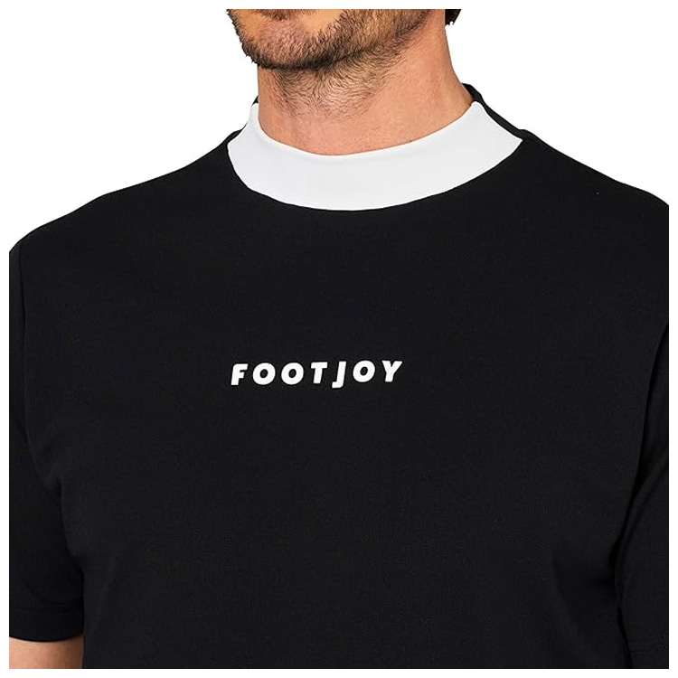 FootJoy（フットジョイ） メンズ バイカラー半袖モックネックシャツ FJ