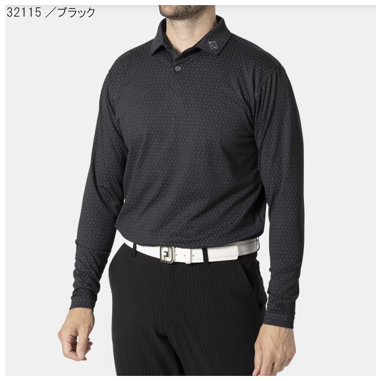 FootJoy（フットジョイ） メンズ 起毛サラマンダープリント 長袖シャツ