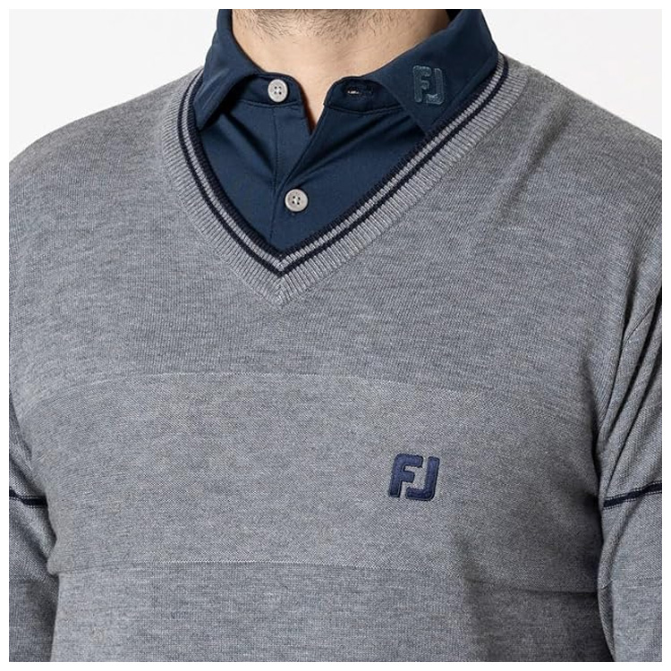 フットジョイ メンズ スリーブライン 長袖Ｖネックセーター FJ-F24-M11 FootJoy（フットジョイ） メンズ スリーブライン 長袖Vネックセーター