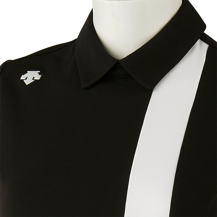 DESCENTE - 新品⛳️デサントゴルフ　モノトーン　半袖ワンピース　レディース　ゴルフウェア デサントゴルフ DESCENTE ゴルフ 開襟半袖ワンピース -デサント