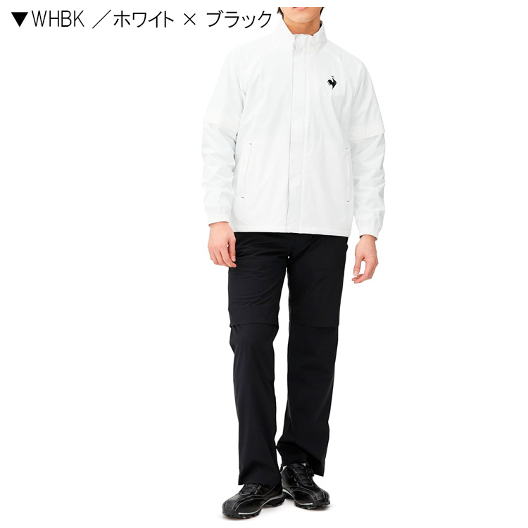 サイズ：M LE COQ GOLF ルコックゴルフ  レインウェア 上下セットアップ  ホワイト系 [240101437690] ゴルフウェア レディース ストスト サイズ：M LE COQ GOLF ルコックゴルフ レインウェア 上下
