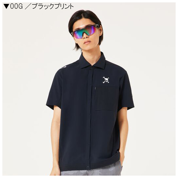 OAKLEY オークリー 半袖シャツ スカル エアレート ハイブリッド