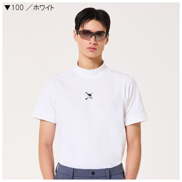 OAKLEY（オークリー） 半袖ハイネックシャツ スカル スポッテド ジャ