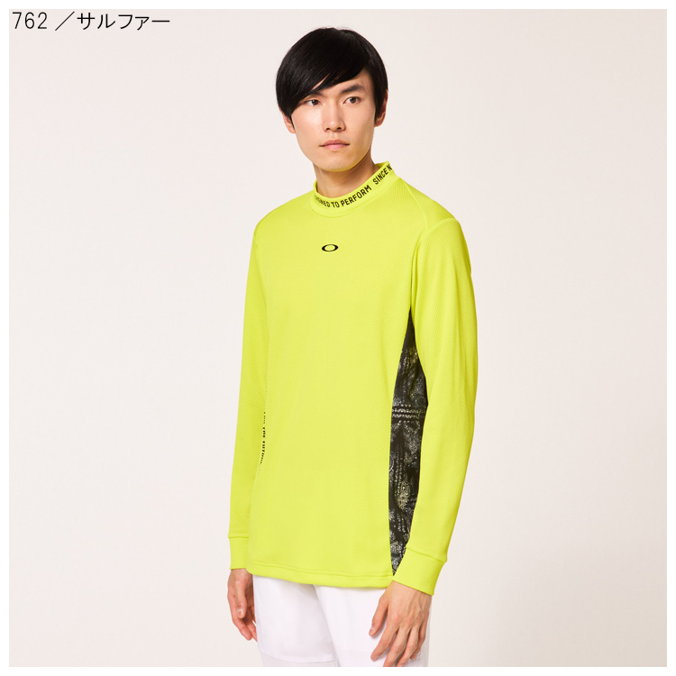 オークリー　ポロシャツ　ロングモックネックシャツ　オークリーゴルフポロシャツ OAKLEY オークリー メンズ 吸汗速乾 ストレッチ モックネック