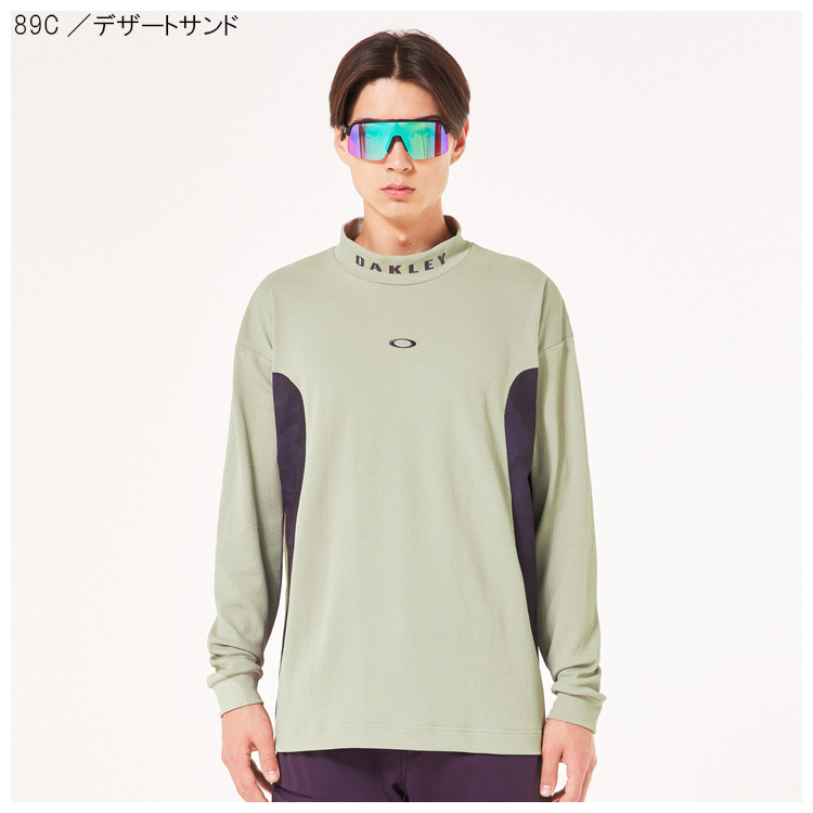 OAKLEY（オークリー） 長袖ハイネックシャツ サイドプリント LS モック