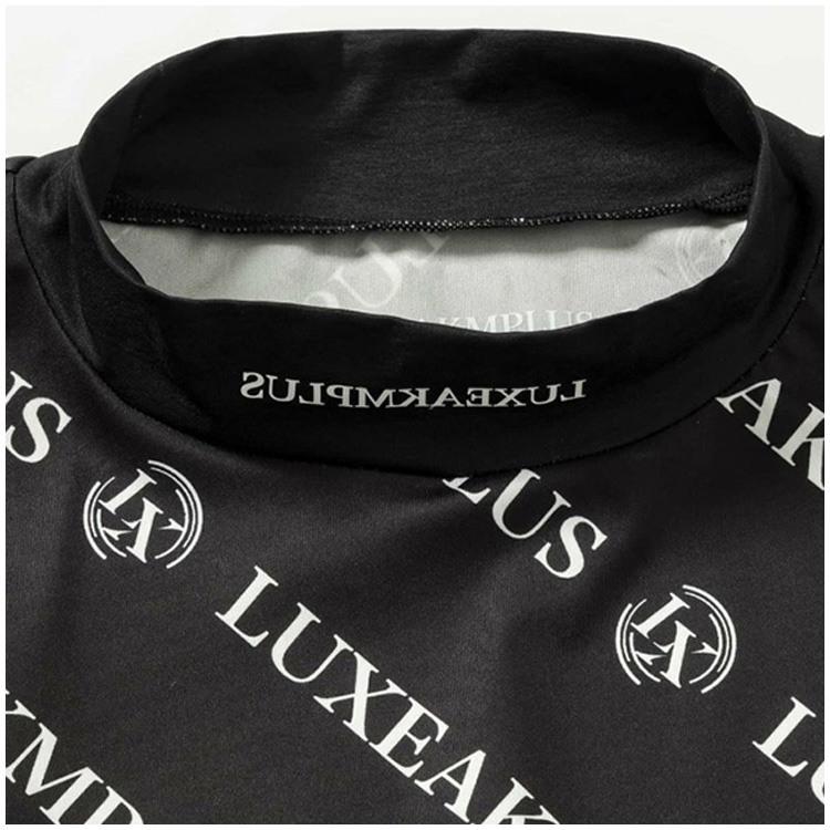 AKM LUXEAKMPLUS リュクスエイケイエムプラス ゴルフ 総柄ロゴ半袖