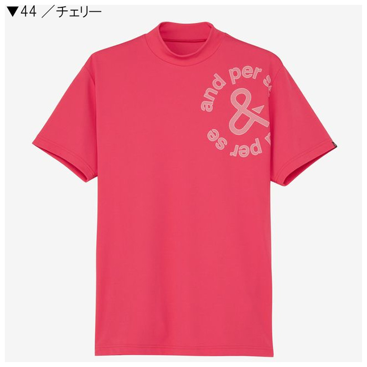 and per se アンパスィ メンズ ソルケアハニカム半袖モック