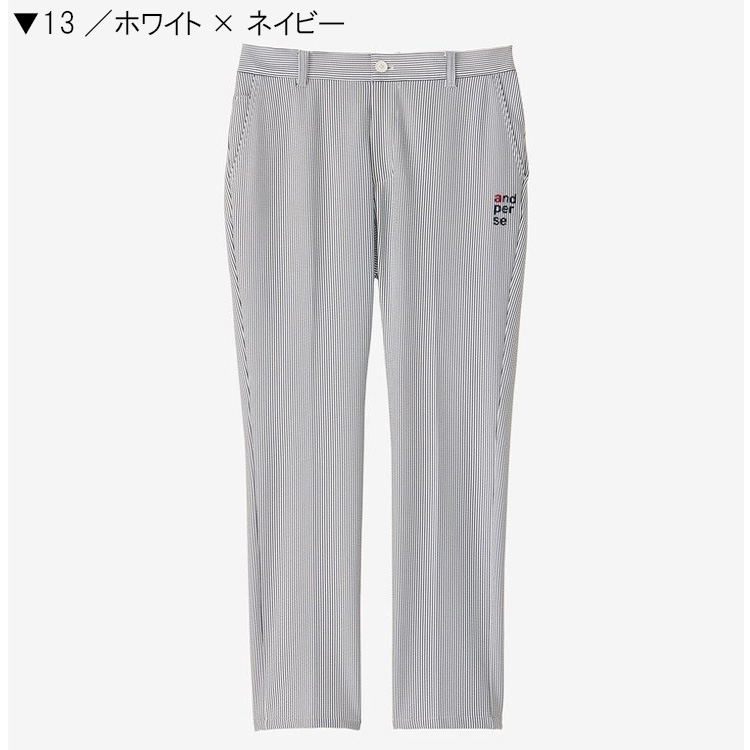 and per se（アンパスィ） メンズ ストレッチストライプサッカーパンツ